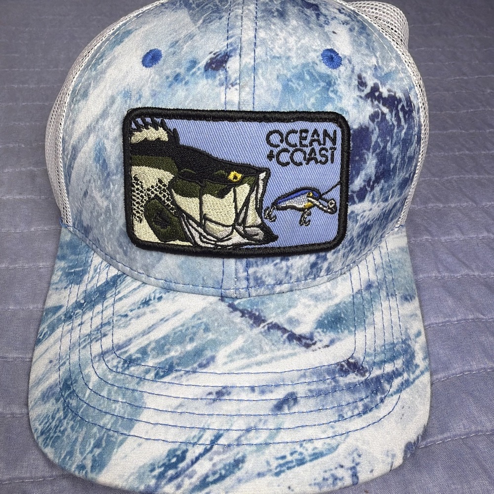 Ocean Coast Realtree Fishing Hat Snapback Adjustable Mesh Trucker Cap Blue